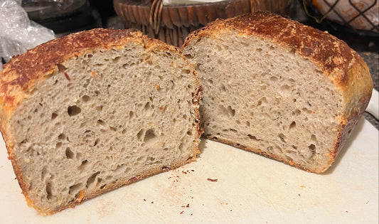 Italian Herb and Cheese Sourdough Loaf