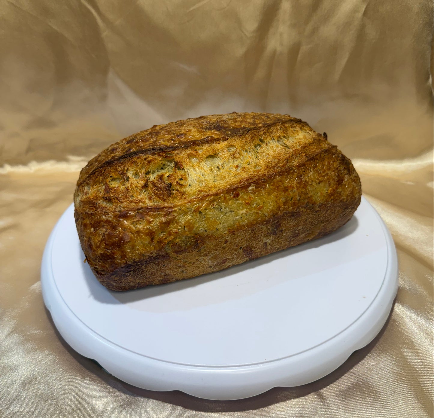 Italian Herb and Cheese Sourdough Loaf
