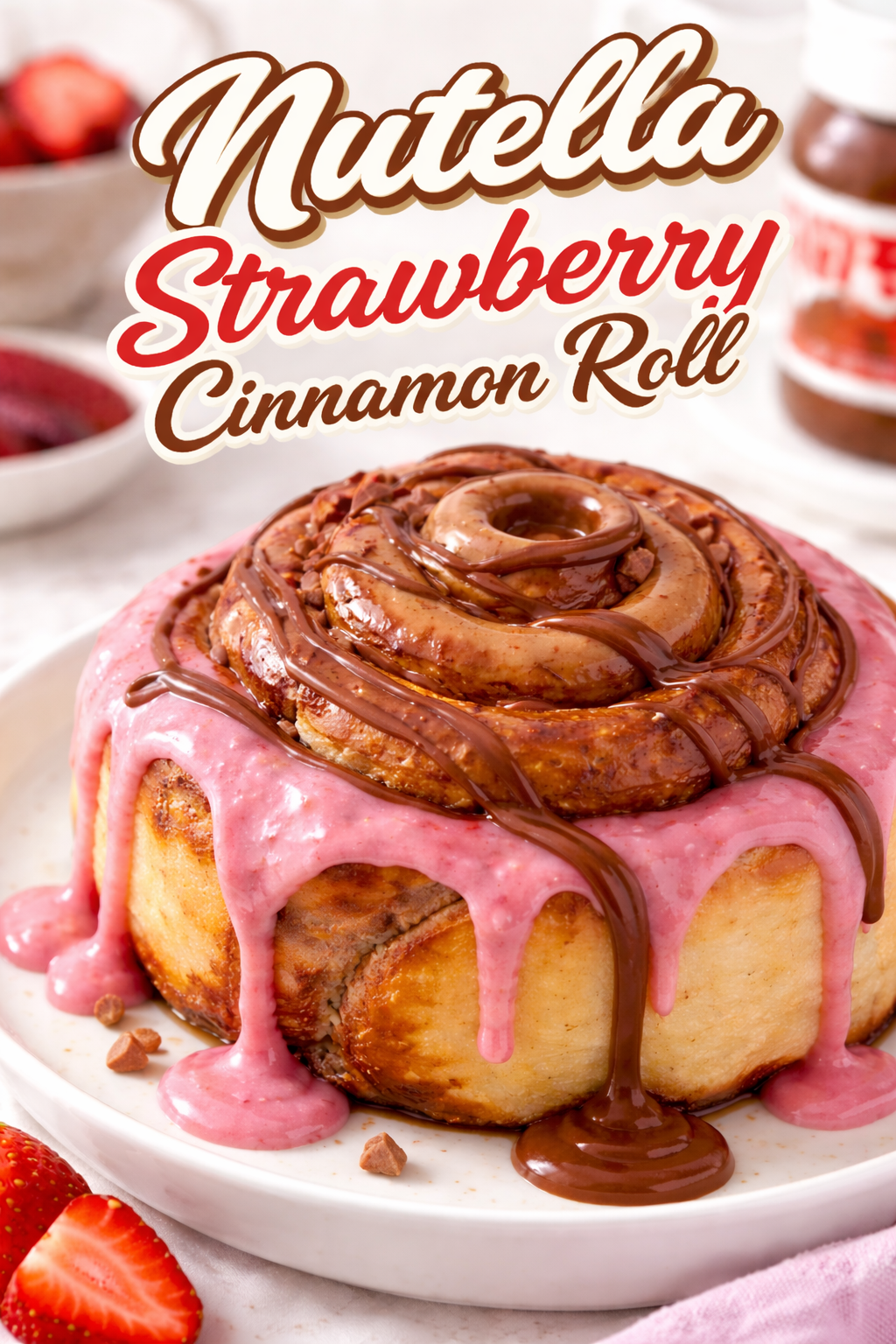 Nutella Strawberry Cinnamon Roll (2)